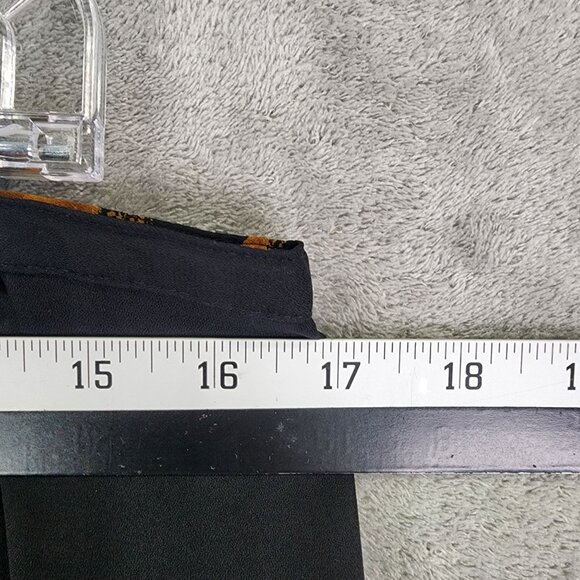 Womens Chaus Black & Gold Floral Midi Skirt Polyester Size 16 - Picture 5 of 9